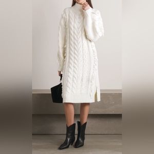 Farm Rio's midi dress off white Chunky knit size xl